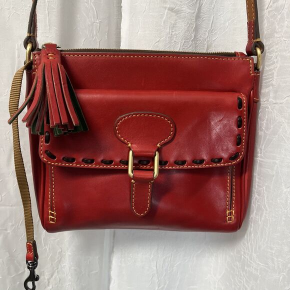 Dooney & Bourke Florentine Pocket Crossbody Handbag Red - Picture 1 of 14